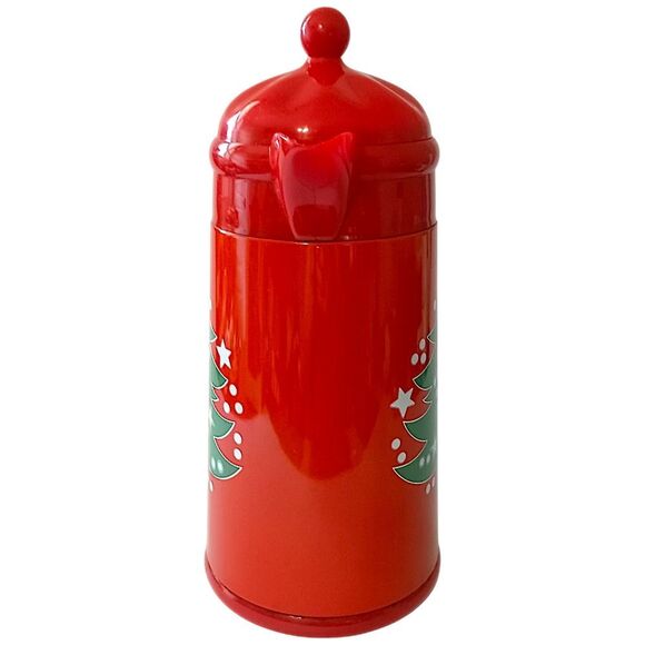 Waechtersbach Thermal Carafe Christmas Tree 1 Liter Vacuum Red Hot Cold Vintage - Picture 8 of 16